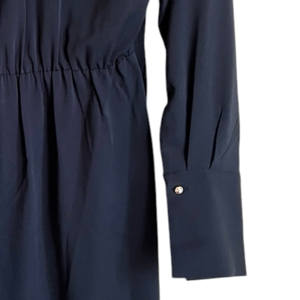 House Of Harlow 1960 Black Collared Gathered Wrap Mini Dress - Picture 7 of 10